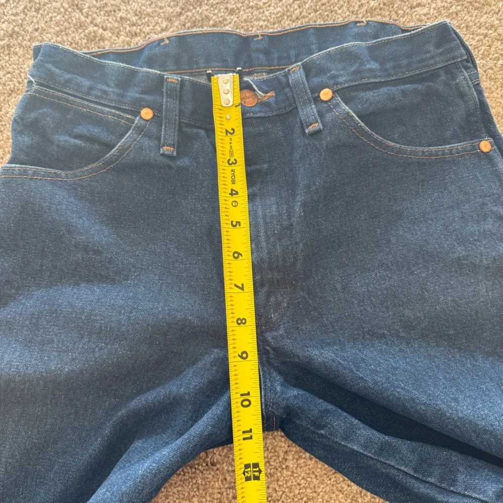 Wrangler Jeans Men 30x29 Dark Wash Cowboy Cut Straight Leg Denim Indigo